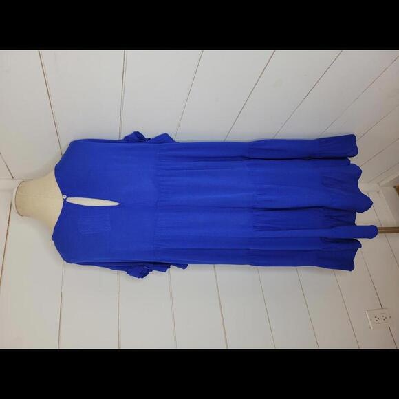 NWT Boutique Culture Code blue tiered kmee length dress - Picture 3 of 6